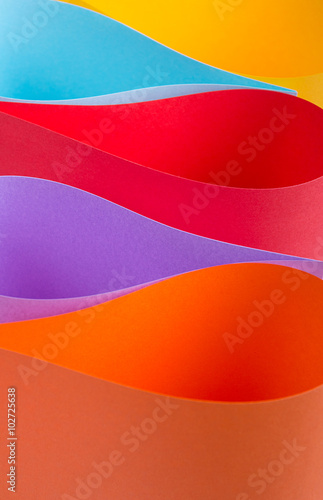 colored paper on gray background