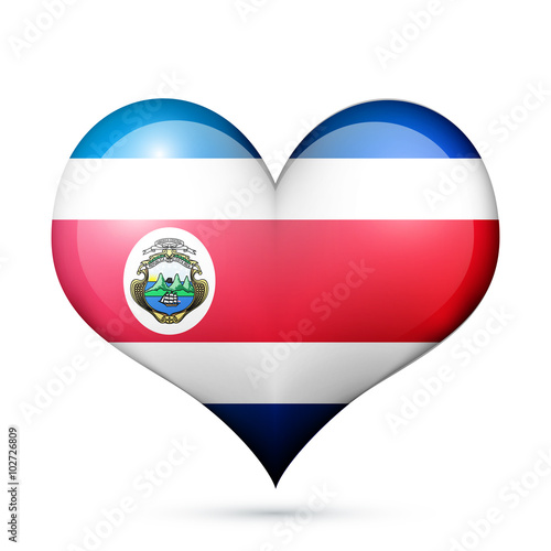 Free Download Costa Rica Heart flag icon - GFXLoad