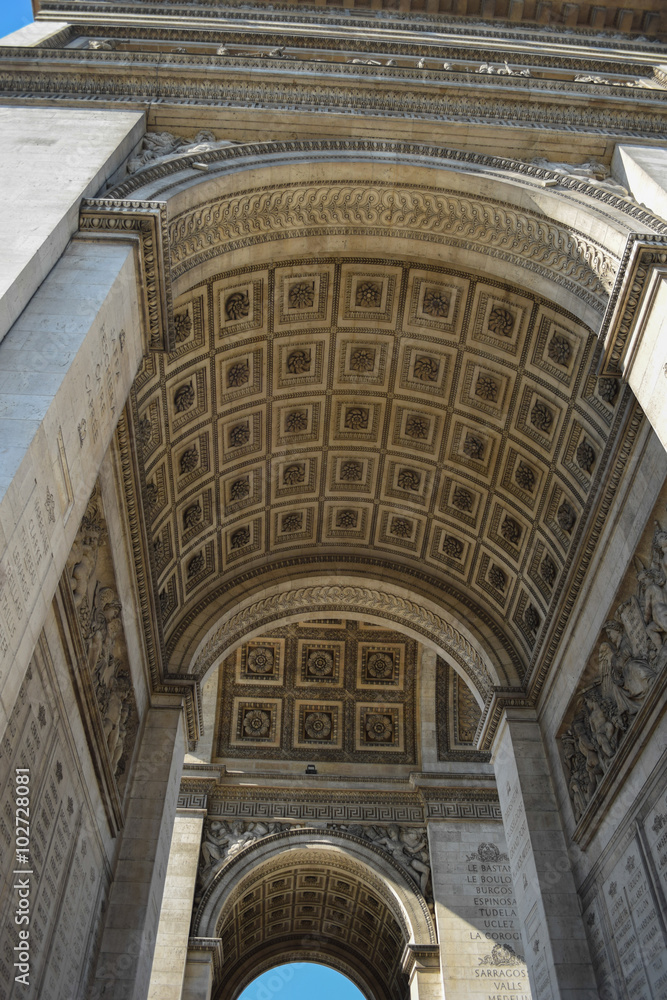 Arc de Triomphe from below