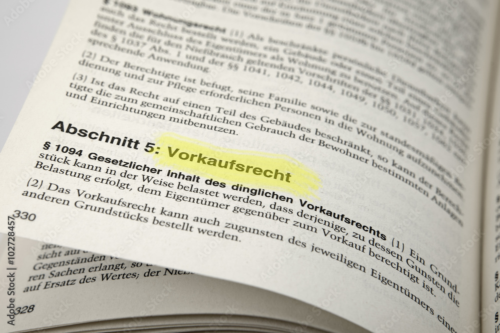 Obraz premium Vorkaufsrecht