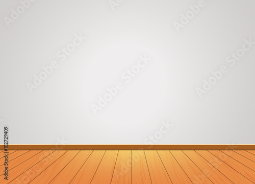 Wooden Pattern texture floor with blank  background wall ,To apply for room, interior,studio,decoration,architecture,presentation,office,vector illustration