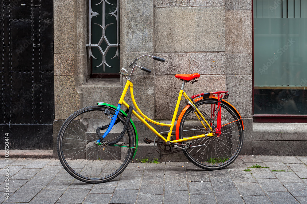 Fototapeta premium Colorful bicycle in Amsterdam.