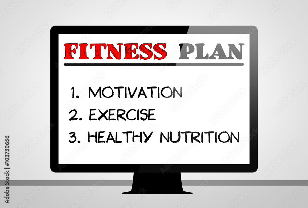 Fitness Plan - computer illustration concept Fitness Plan - computer illustration concept
