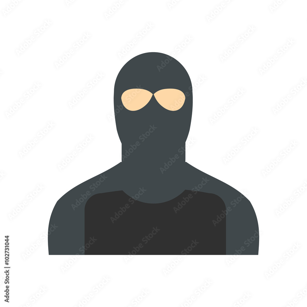 Man in a mask flat Man in a mask flat
