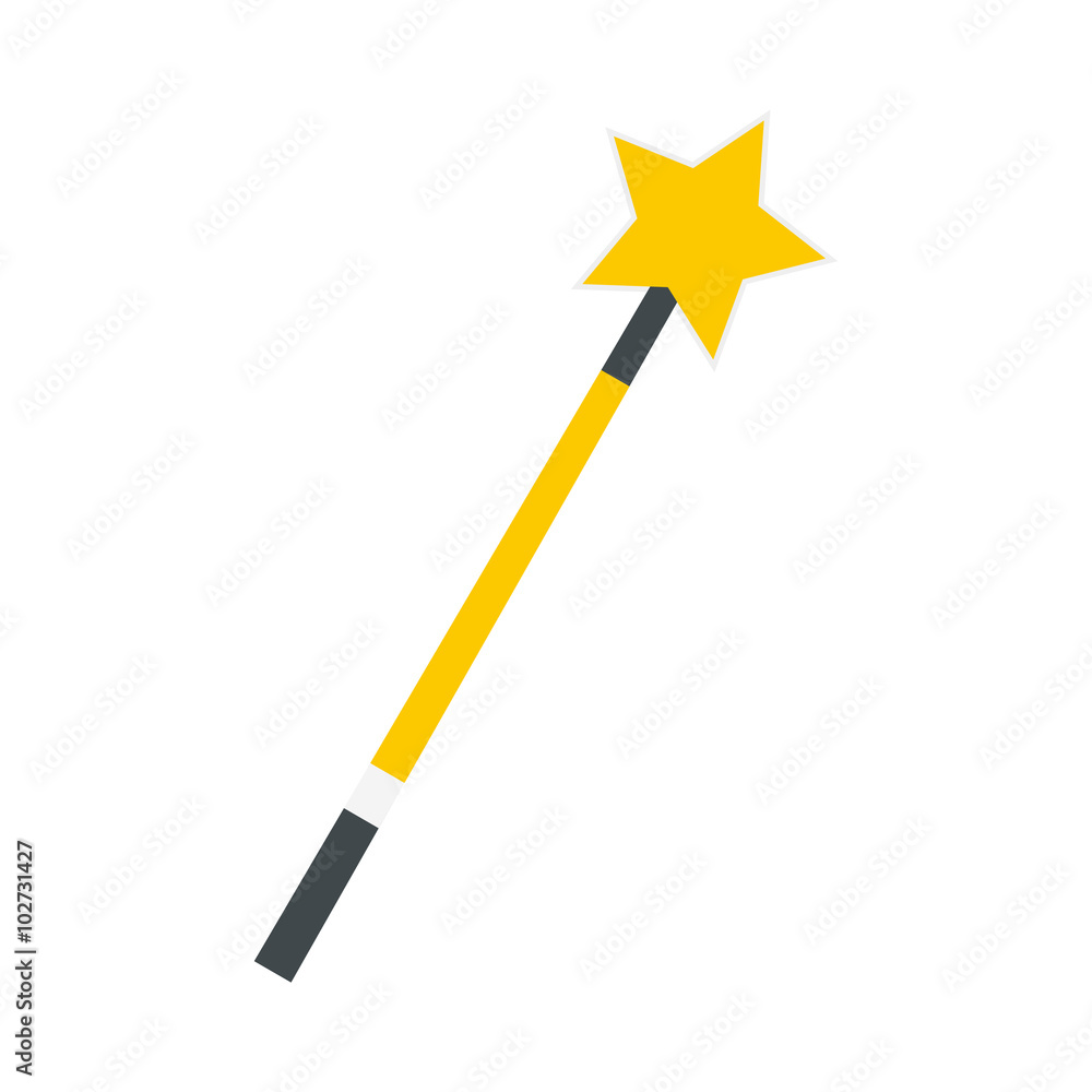 Gold magic wand flat Gold magic wand flat