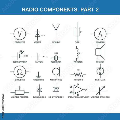 designation of components in the wiring diagram