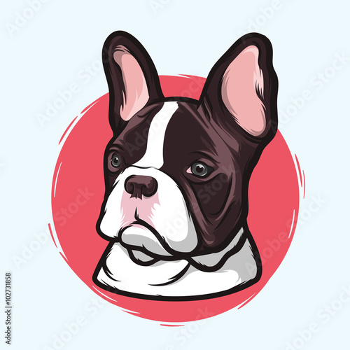 Closeup Portrait of the German Shepherd Dog Breed on the White Background. Hand Drawn Line Art. Vector Illustration.