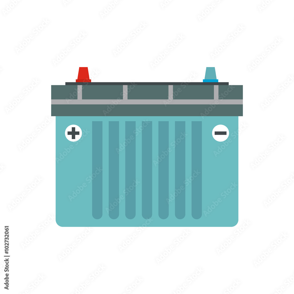 Car battery flat icon Car battery flat icon