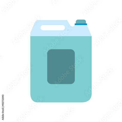 Plastic canister flat icon 