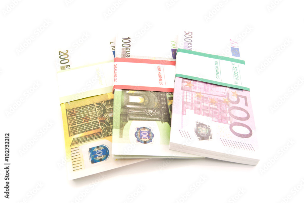 three packs of euro banknotes three packs of euro banknotes
