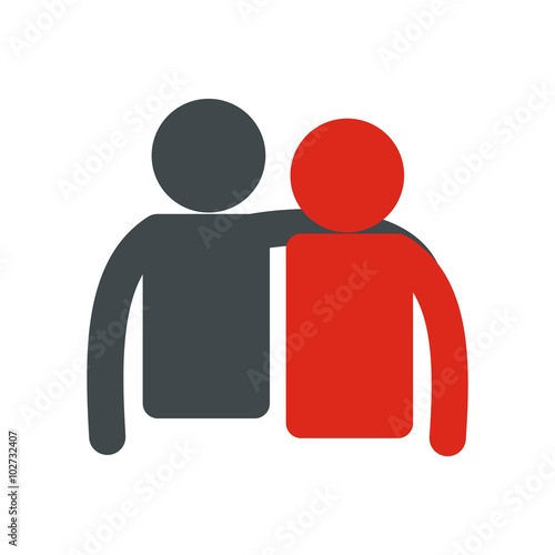 Friendship flat icon 