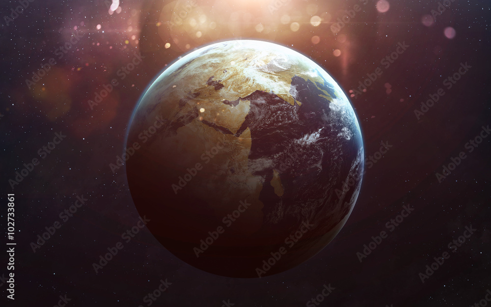 View of earth from space. Elements of this image furnished by NASA