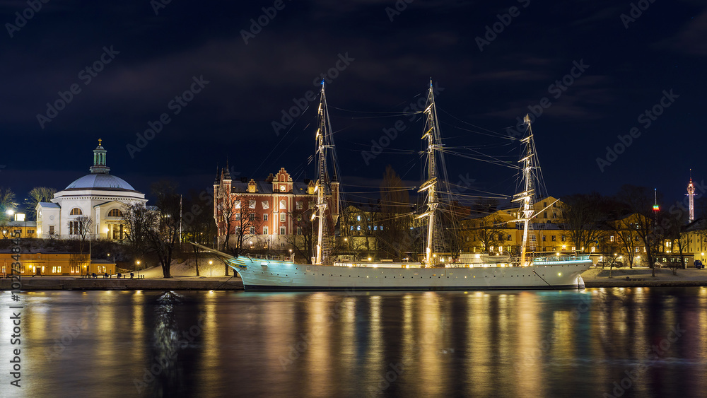 Obraz premium sailboat in Stockholm, Sweden