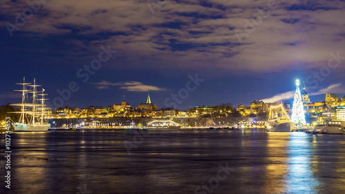 Photography night view in Stockholm, Sweden