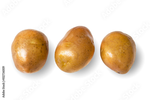 Three potato isolated