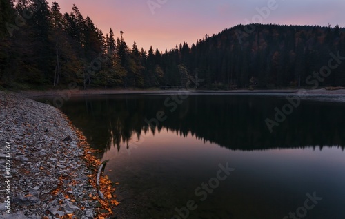 Carpathian Mountains. Synevir lake morning © naumenkophoto