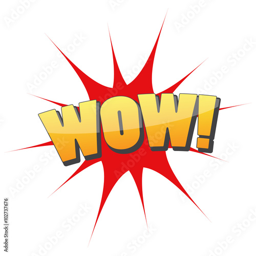 Wow fun graphic icon logo