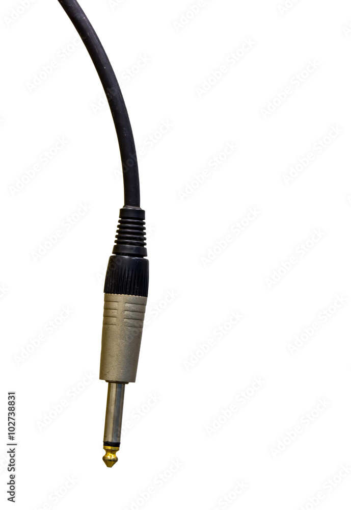 Jack wires on white background Jack wires on white background