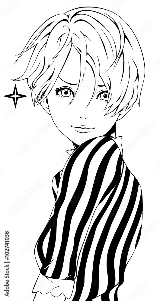 ショートカットの女性 ファッション 自信 Stock イラスト Adobe Stock