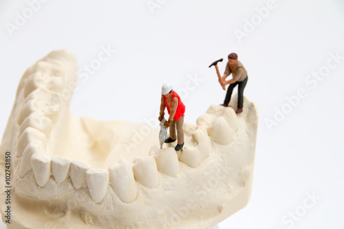 Tableau sur toile Dentale Baustelle