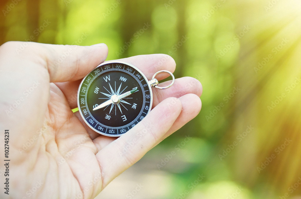 Compass in the hand Compass in the hand