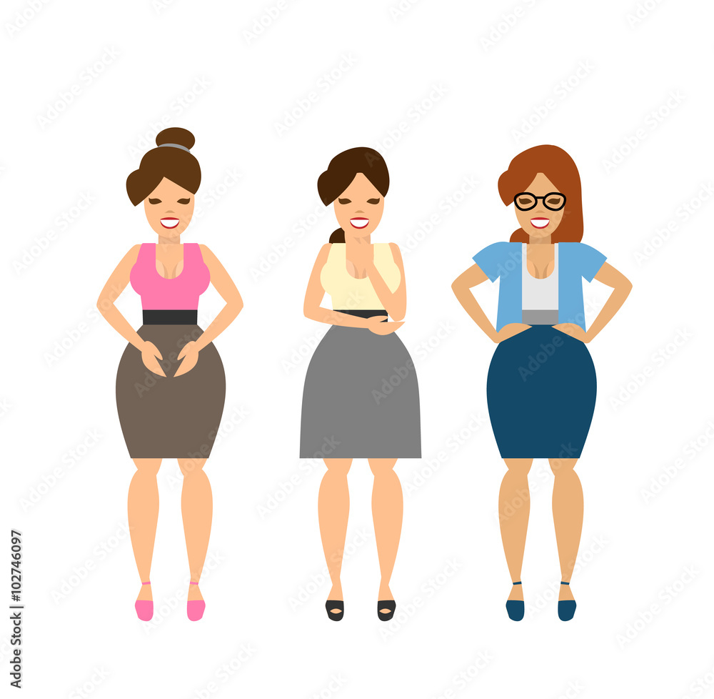 beautiful business woman secretary manager assistant in various poses isolated on white background beautiful business woman secretary manager assistant in various poses isolated on white background