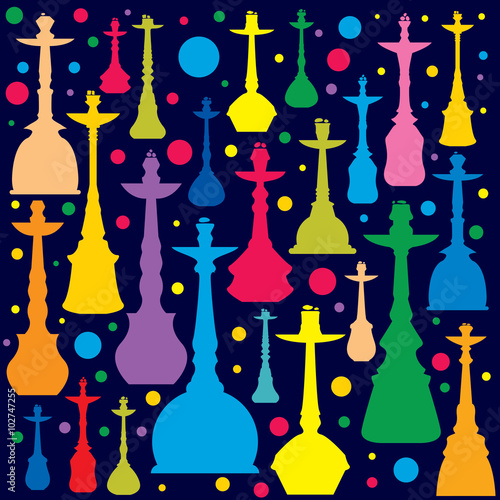 Hookah Lounge Bar Menu, Nargile, Nargila, hubble bubble (Vector Art)