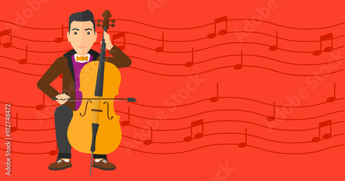 Man playing cello.