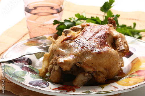 Pollo ripieno al forno