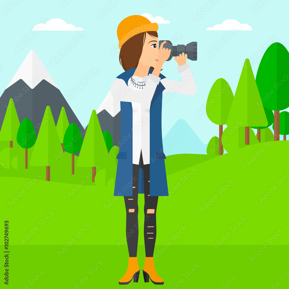 Photographer taking photo. Photographer taking photo.