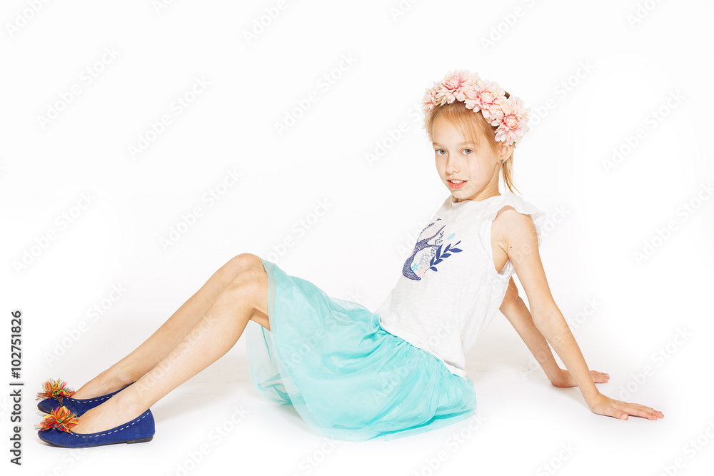 Little girl posing for the camera Little girl posing for the camera