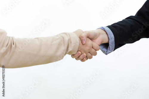 Businesswomen in casual attire shaking hands