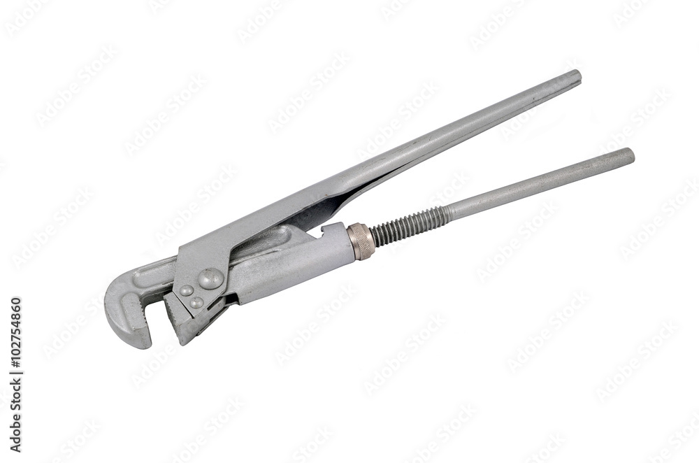 Adjustable gas wrench, isolated on white background Adjustable gas wrench, isolated on white background