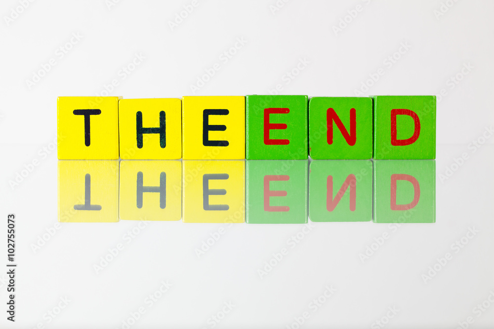 The End - an inscription from children's blocks The End - an inscription from children's blocks