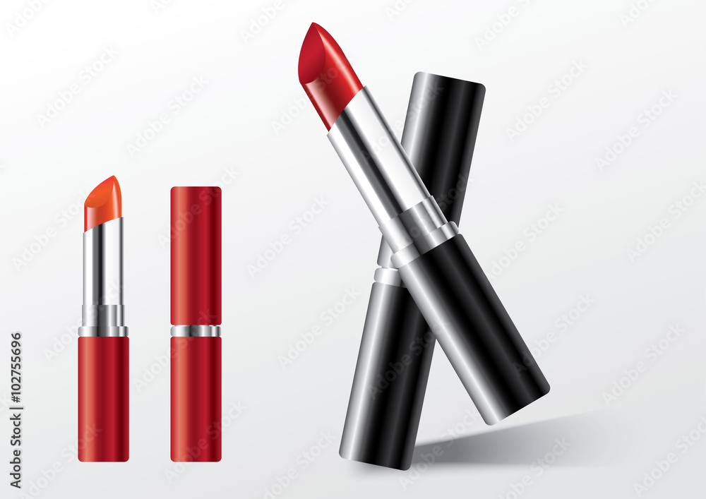 Obraz premium Realistic lipstick. Illustration on white background