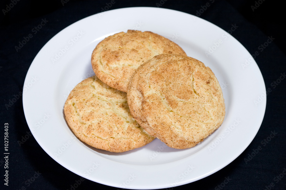 Plate of Snickerdoodle Cookies