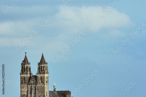 Bild auf Leinwand Magdeburger Dom 02