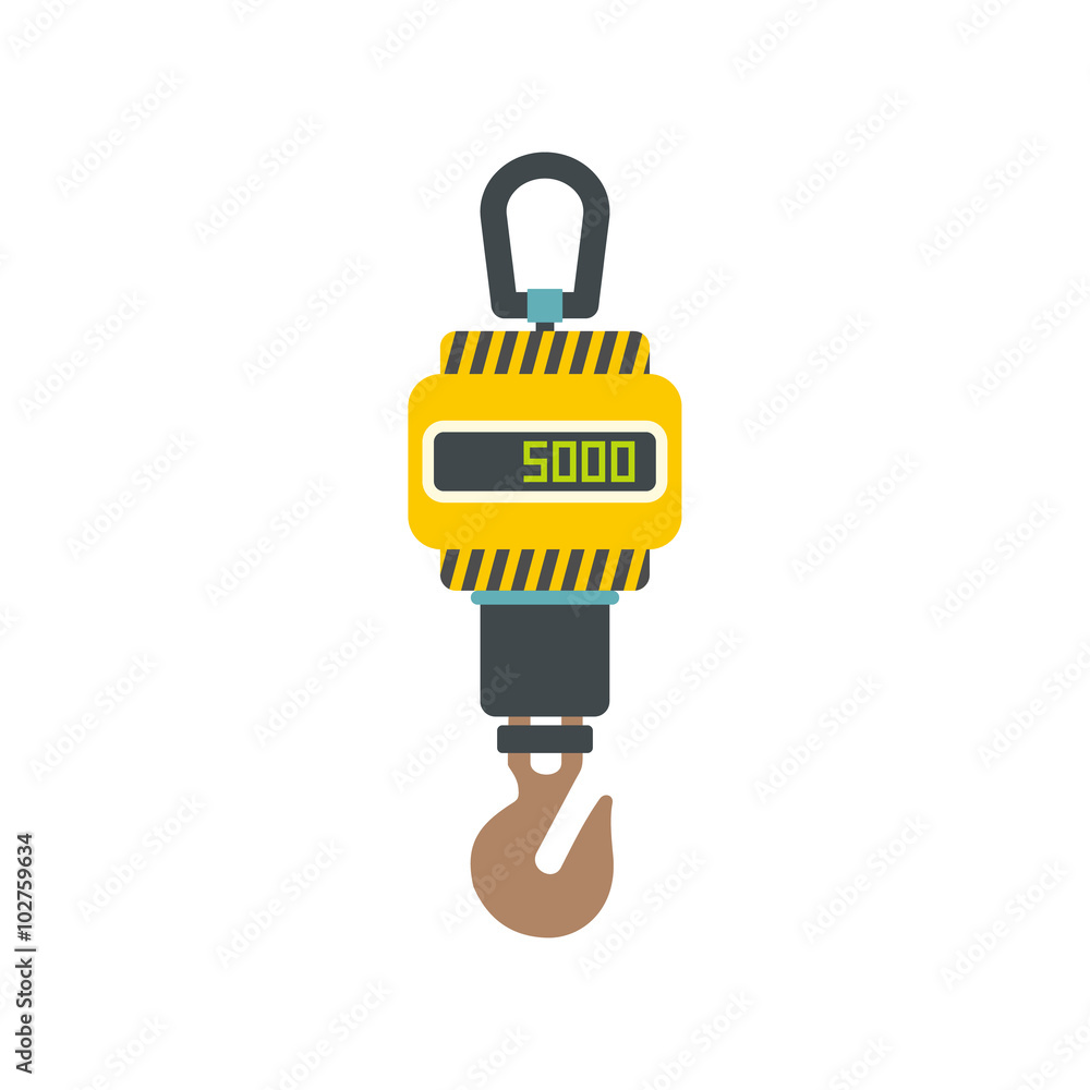 Fototapeta premium Industrial crane scale flat 