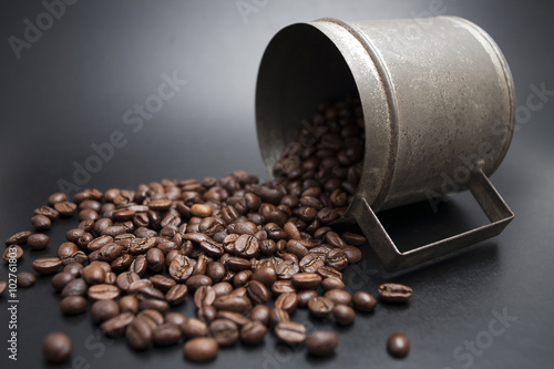 Cup with coffee beans