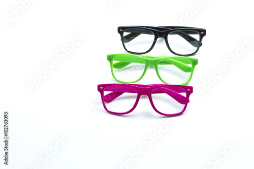 Bright colored glasses