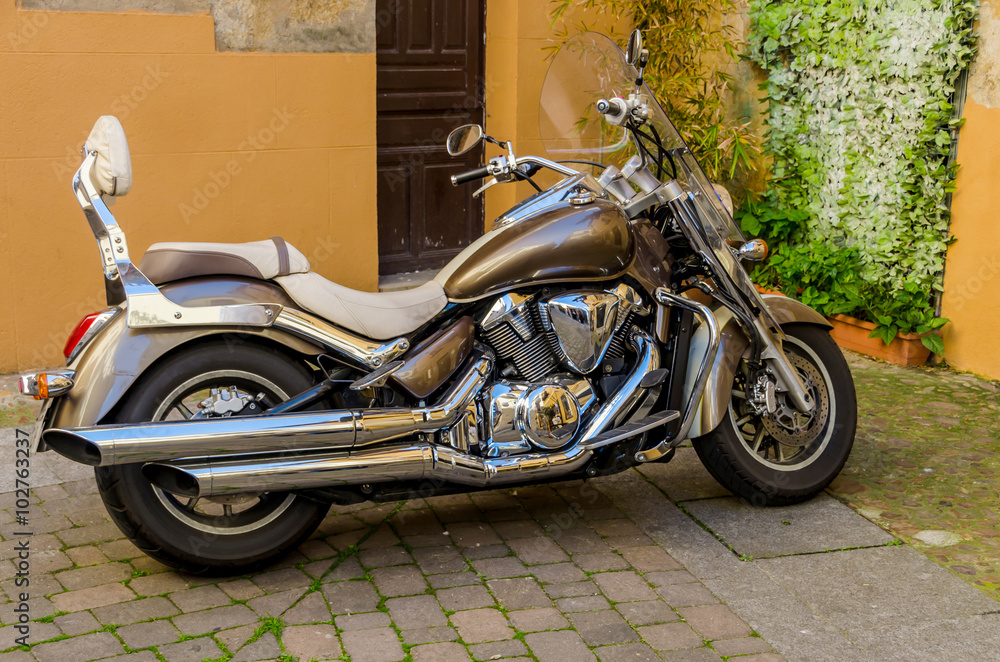 Shiny polished motorbike