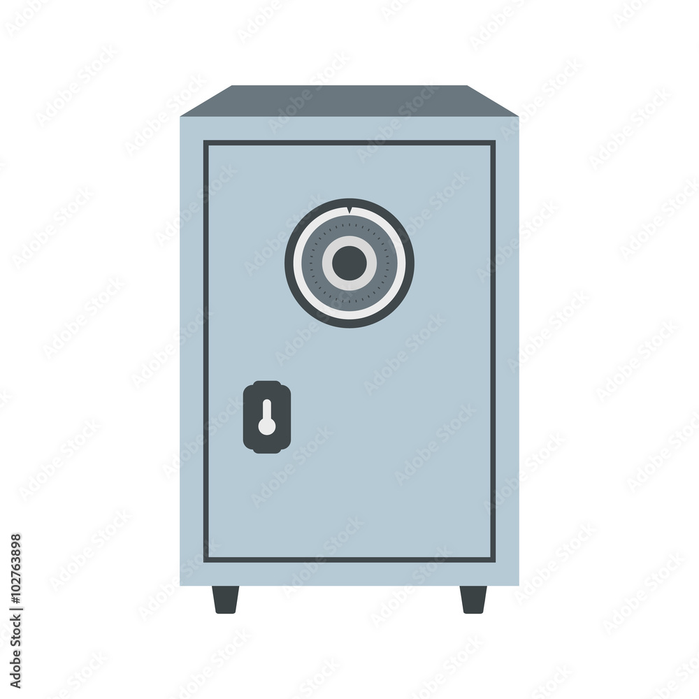 Security safe flat icon Security safe flat icon