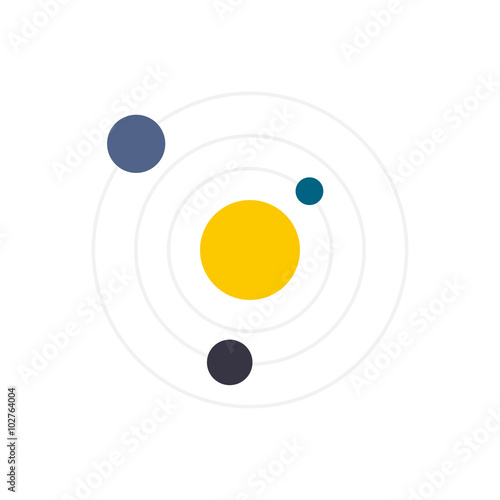 Solar system flat icon