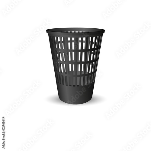 trash can set isolated. Vec...
