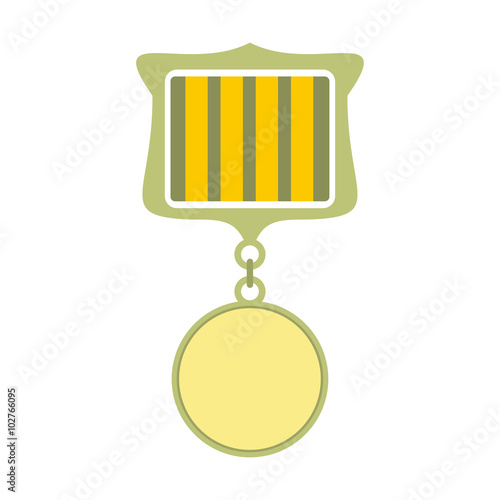 Medal award military flat icon