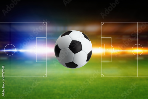Soccer ball and layout