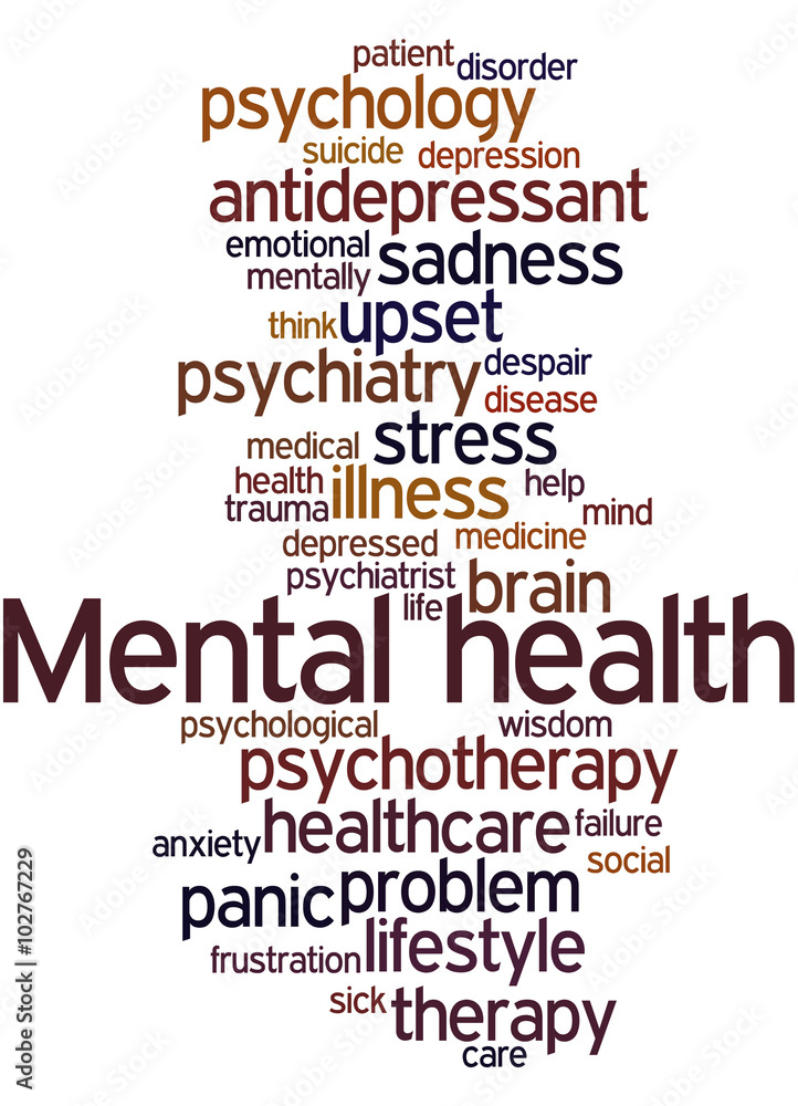 Mental health, word cloud concept 8