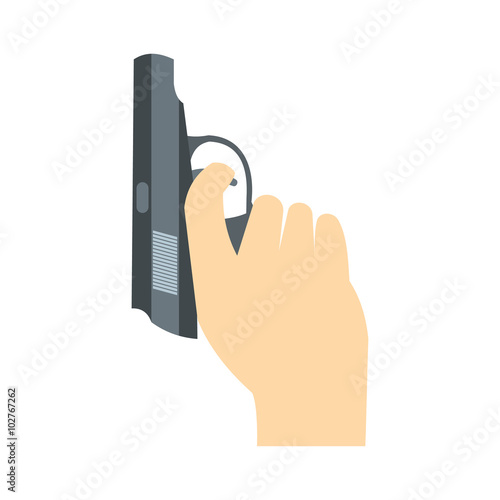 Starting pistol flat icon