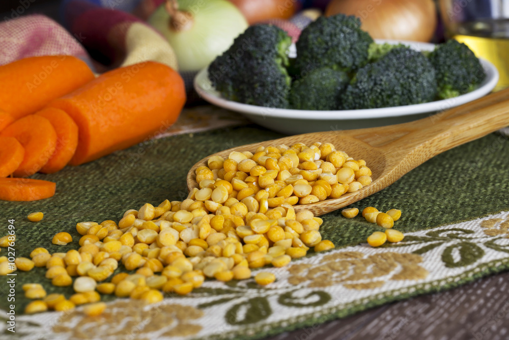 handful of yellow peas handful of yellow peas