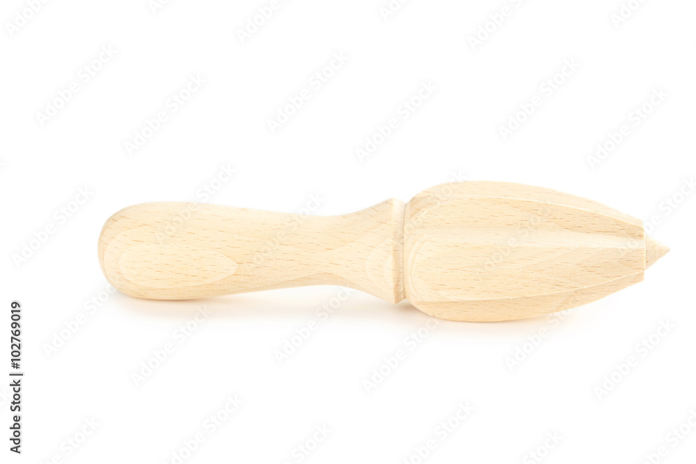 Wooden juicer isolated on white background Wooden juicer isolated on white background